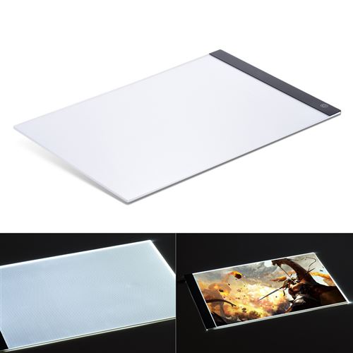 Table Lumineuse A3, Rechargeable 2500 mAh Tablette Lumineuse, LED  3000-6500K Luminosité Réglable, pour Diamond Painting, Dessin, Peinture,  Animation, Esquisse : : Cuisine et Maison