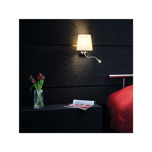 Applique liseuse chambre Coupa Flex LED H24 cm - Chrome