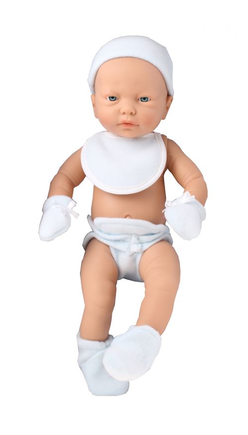 Falca poupée bébé avec couverture enfant 40 cm bleu