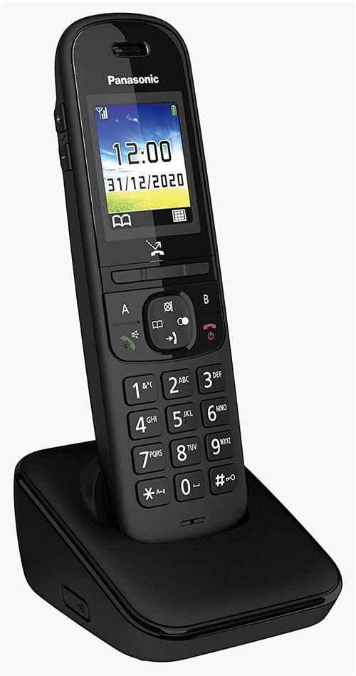 Panasonic KX-TGH710JT - Téléphone sans fil avec ID d appelant/appel en instance - DECT\GAP - noir