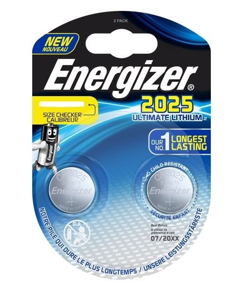 Energizer Pile bouton CR 2025 3 V 170 mAh lithium Ultimate 2025