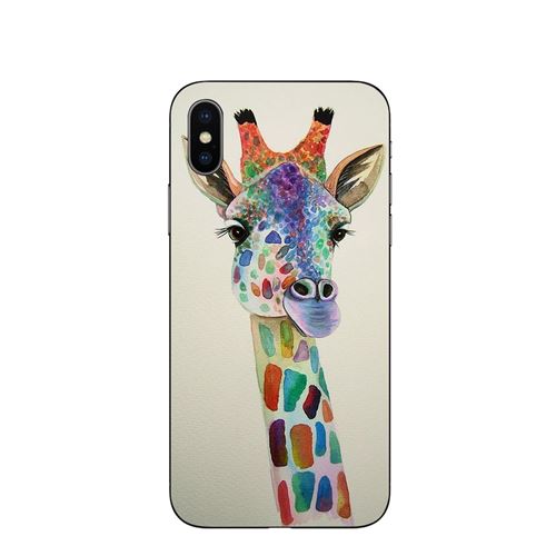 Coque en TPU Impression de patrons doux peinture girafe pour votre Apple iPhone XS/X 5.8 inch