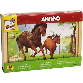 Bino - 88015 - Boîte de puzzle - Animaux domestiques - 2 pièces - 1