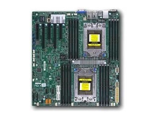 SUPERMICRO H11DSI-NT - Moederbord - uitgebreide ATX - Socket SP3 - 2 Ondersteund CPU's - USB 3.0 - 2 x 10 Gigabit LAN - interne afbeeldingen