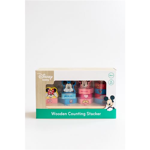Disney - Anneaux en bois Mickey à empiler - 15 pcs