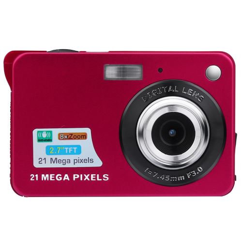 2.7HD écran Appareil photo numérique 21MP Anti-Shake détection de visage Caméscope blanc noir