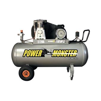 Compresseur professionnel Mécafer Power Monster 3Hp 200L monocylindre  Mecafer - Compresseur d'air - Achat & prix