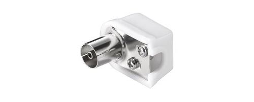 Microconnect coaxadapteraf1 acier inoxydable blanc connecteur de fils