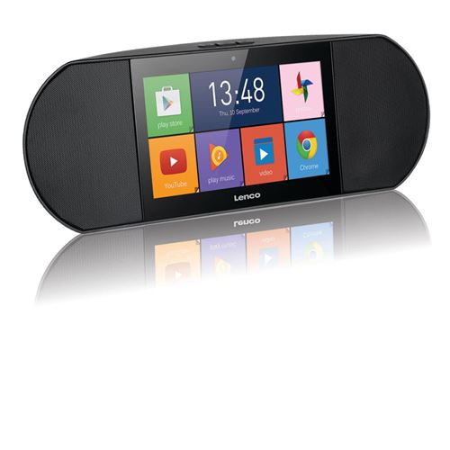 Lenco Radio Internet avec centre média intelligent Diverso-700GY Noir