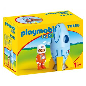 Playmobil 1.2.3 70186 Fusée et astronaute