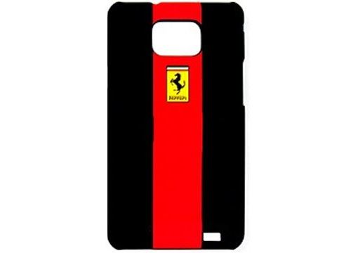 Coque de Protection Rigide FERRARI FEGTG2RE pour Samsung Galaxy S2 - Noir et Rouge