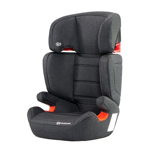 Kinderkraft Junior Fix, Siège Auto, Groupe 2/3, 15 à 36 kg, ISOFIX, Base évolutive, Noir