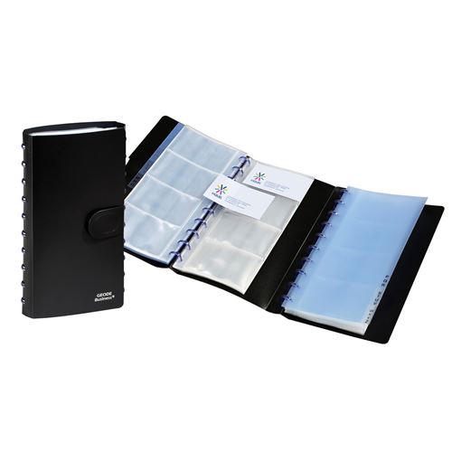 Porte cartes de visite Geode Business 240 cartes Viquel Noir