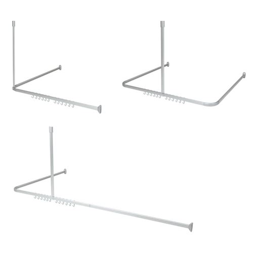 Sealskin 276623005 kit complet de easy roll rideau de douche télescopique en aluminium chromé mat, 80 x 1,5 x 2,8 cm