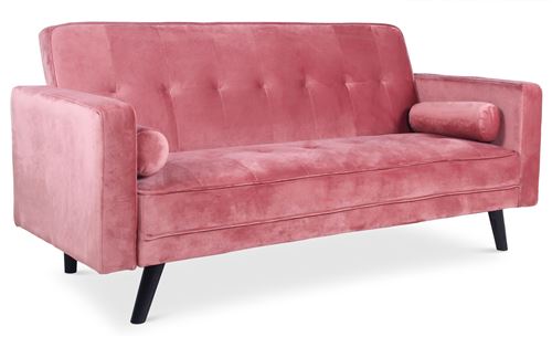 Non Communiqué Rose Canapé Convertible Scandinave Slow Velours
