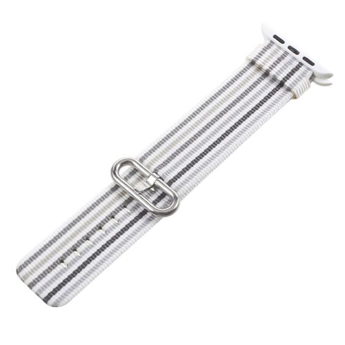 Bracelet en TPU boucle poignet en nylon gris pour votre Apple Watch 3/2/1 42mm