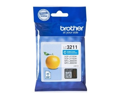 Cartouches Jet d'encre Brother Lc-3211c 200pages Cyan Cartouche D'encre