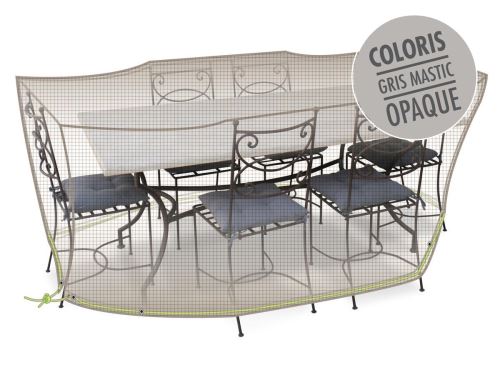 Housse de protection Cover One pour table rectangulaire + 8 chaises - 240 x 130 x 70 cm - Jardiline