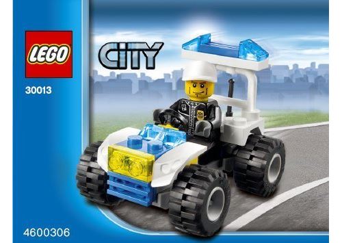 Lego City Mini Figure Set 30013 Police City Quad Bagged