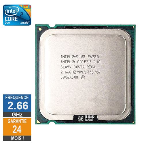 Processeur Intel Core 2 Duo E6750 2.66Ghz Sla9V Plga775 4Mo