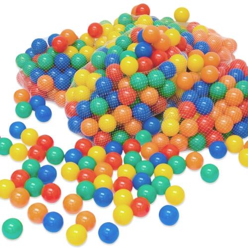 LittleTom 400 Boules de couleur Ø 6 cm de diamètre petites Balles colorées en plastique jeu jouet