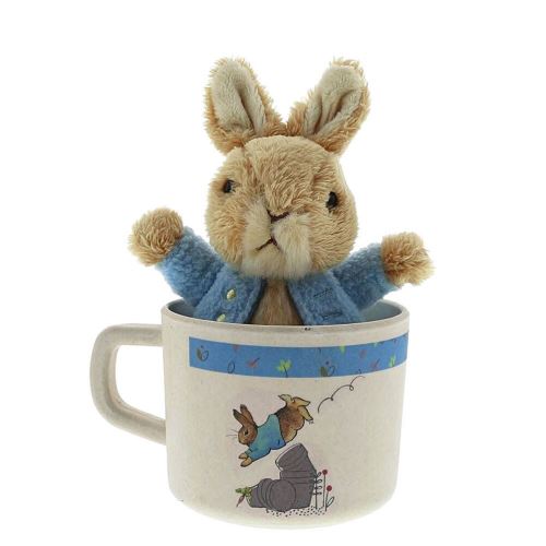 Ensemble tasses et peluches biologiques Beatrix Potter pour enfants: Peter Rabbit