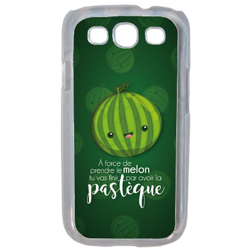 Coque Force De Prendre Le Melon Tu Vas Finir Par Avoir La Pastque Fond Kaki Compatible Samsung S3 Transparent