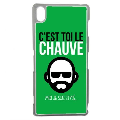 Coque transparente sony z3 c est toi le chauve moi je suis styl 4