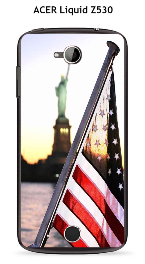 Coque TPU gel souple ACER Liquid Z530 design New York Drapeau