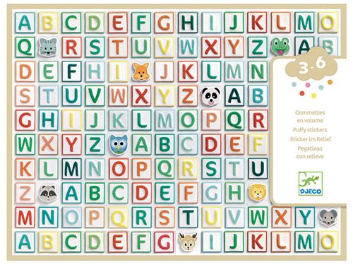 Jeu créatif Djeco Gommettes alphabet