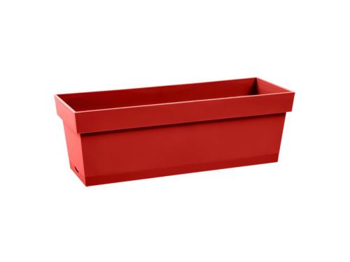 Jardinière Toscane + plateau clipsé 50 x 18 x 16,7 cm - Rouge rubis