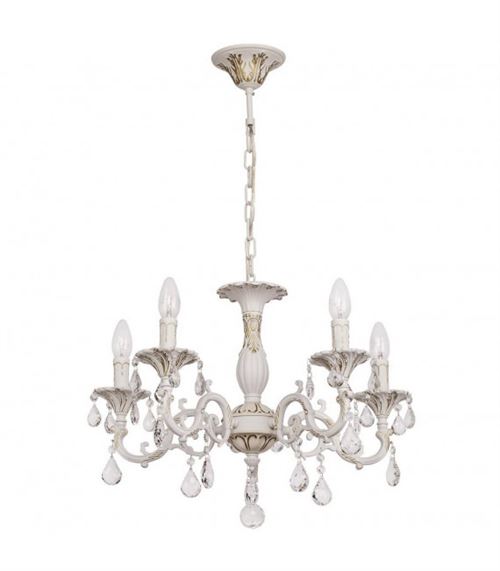 Chandelier blanc Classic 5 ampoules 81 Cm