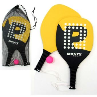 Jeu Plein Air : 2 Raquettes Plastique Tennis Et Une Balle En Mousse