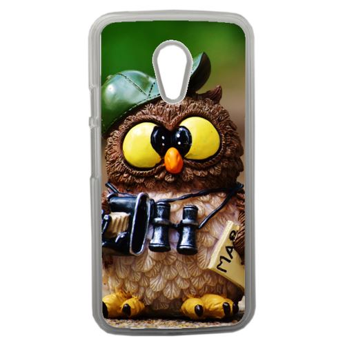 Coque Chouette Compatible Motorola Moto G2 Transparent