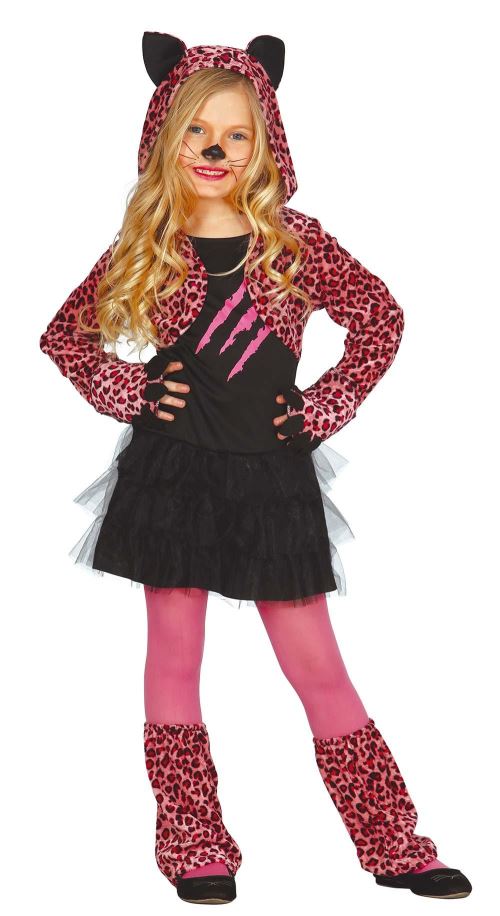 Déguisement 7-9 ans Pink Paws Leopard