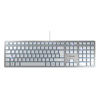 CHERRY KC 6000 SLIM - Clavier - USB - Français - commutateur : CHERRY SX - argent - 1