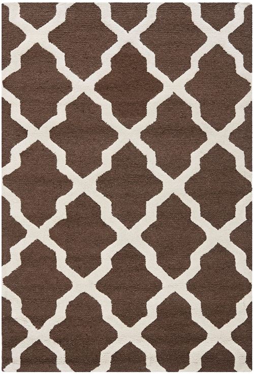 Safavieh, Tapis Tufté a la main, CAM121H, Marron foncé / Ivoire, 121 X 182 cm