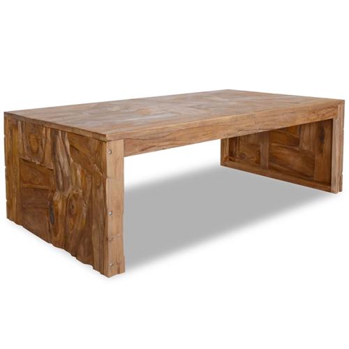 vidaXL Salontafel Erosion 110x60x38 cm teakhout
