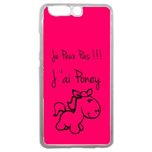 Coque Citation Poney Rose Compatible P10 Transparent