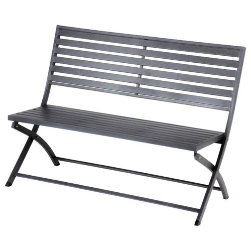 Banc pliant Olbia noir graphite Hespéride