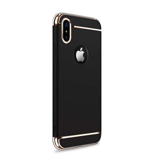 Iphone X / Xs Coque Protection Plastique Electroplating Noir Als80640