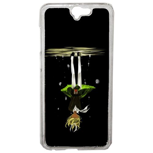 Coque Manga Fille Cheveux Jaune A L'envers Compatible Htc One A9 Transparent