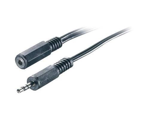 Câble audio speaka professional [1x jack mâle 3.5 mm - 1x jack femelle 3.5 mm] 2.00 m noir