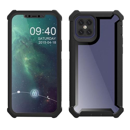 Nouvelle coque avec protection quatre coins pour iPhone 12 Pro Max 6,7” - Noir
