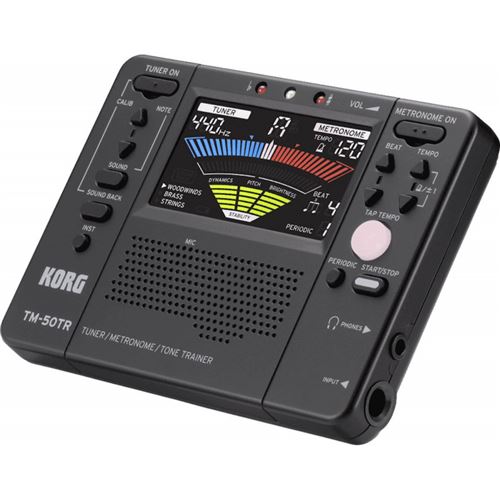Korg TM-50TR noir - Accordeur et Métronome pour instrument à vent