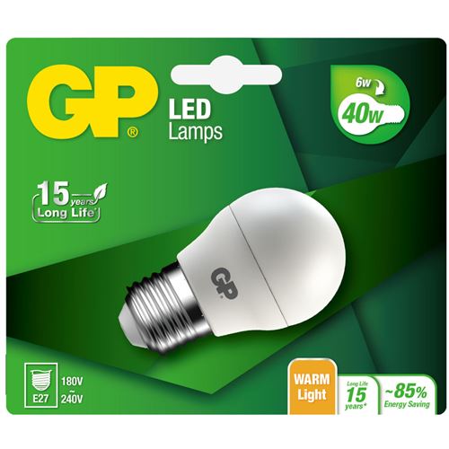 GP éclairage GP Led Mini Globe Bl 6w E27