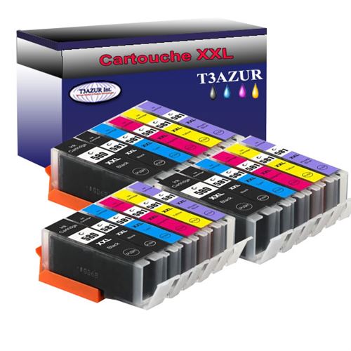 Cartouche d'encre T3AZUR pour Canon TS8350, TS8351 (Pack 5)