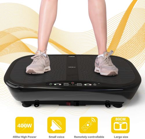 Citysports Plateforme Vibrante et Oscillante Ultra Slim | Brûleur de Graisses à la Maison | Black