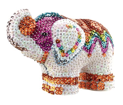 Personnage sequin 3d Éléphant - sequin art