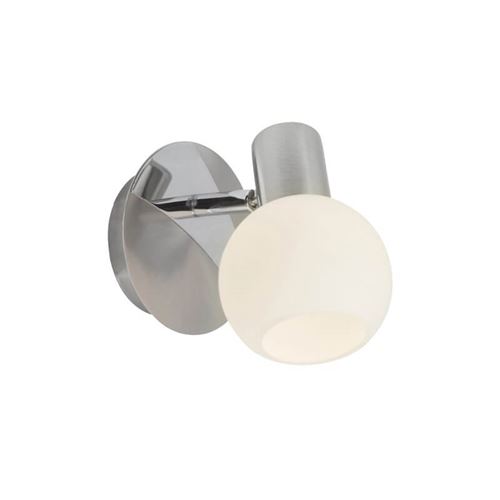 Brillant Spot Patere Acier Et Verre Blanc - 40w